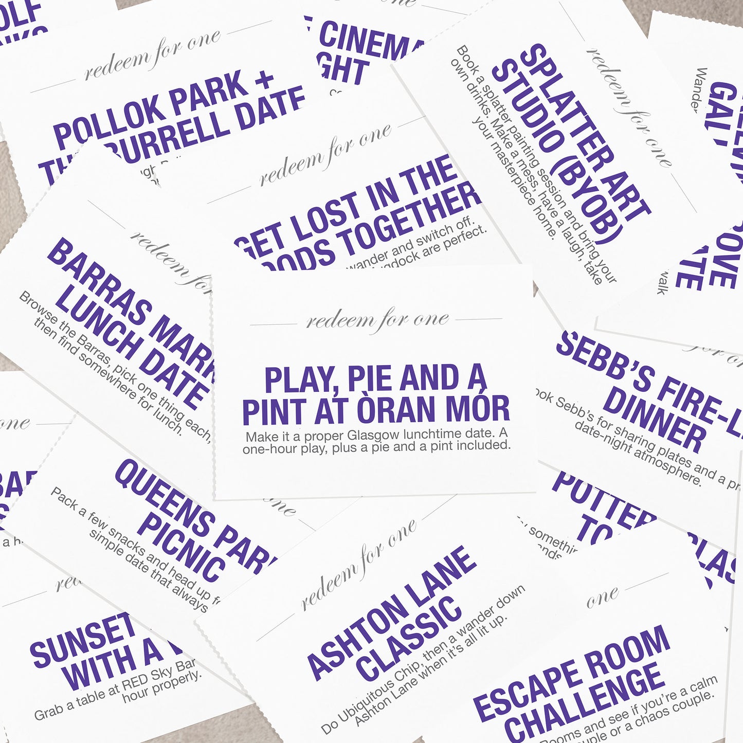 Little Coupon Book of Date Night: Glasgow Edition | Couples Gift