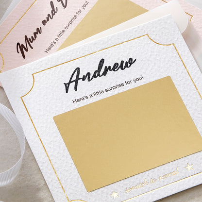 Personalised Scratch-Off Baby Announcement Card