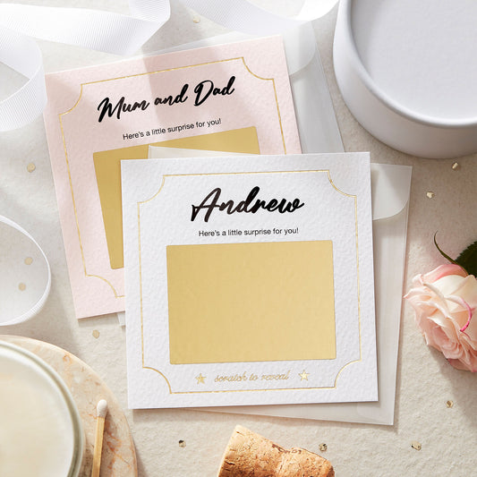 Personalised Scratch-Off Baby Announcement Card