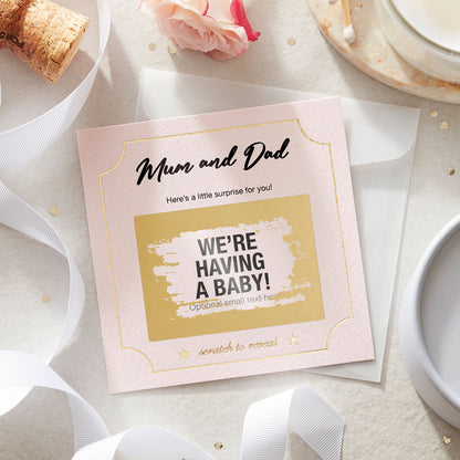 Personalised Scratch-Off Baby Announcement Card