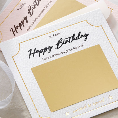 Personalised Scratch Card Reveal Birthday Surprise