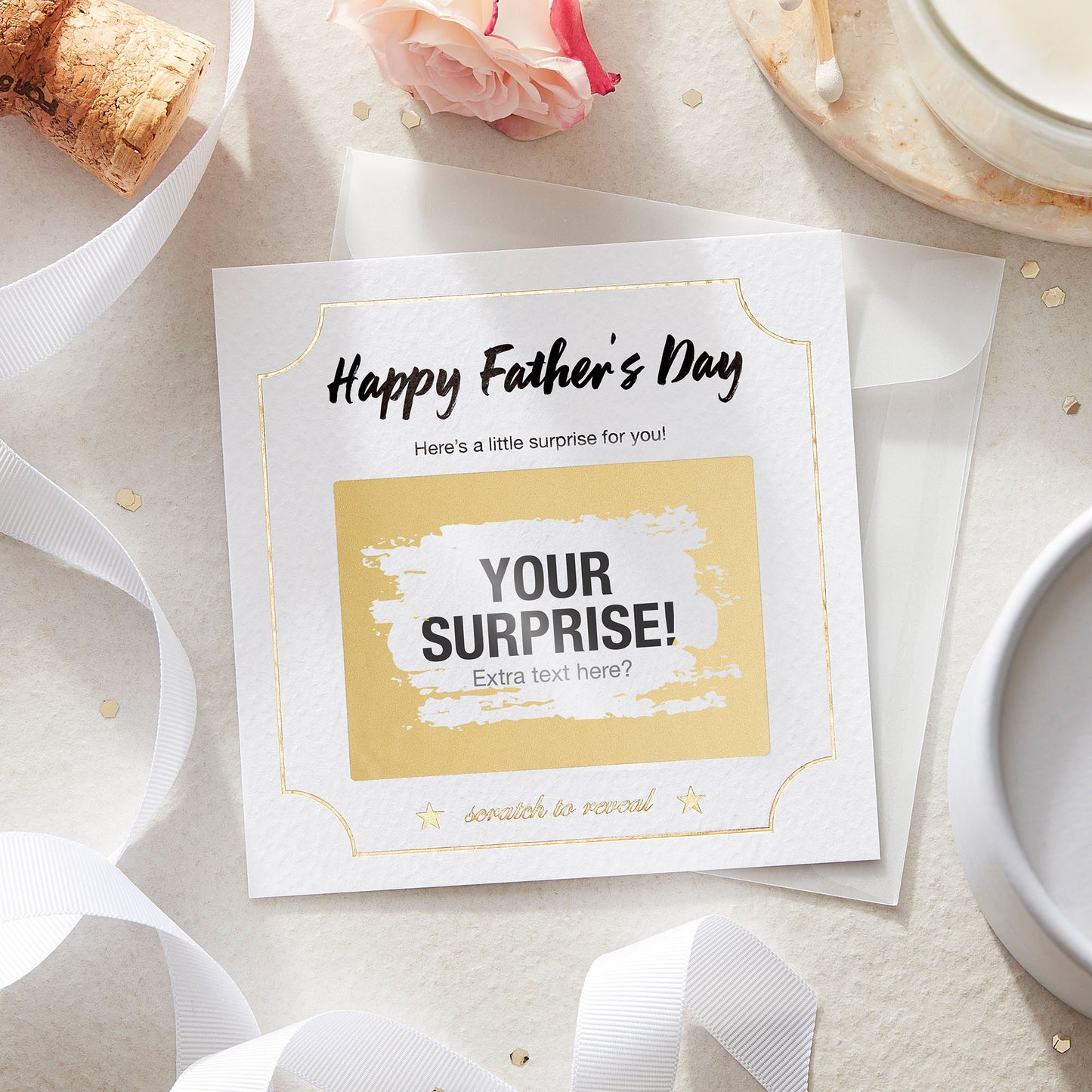 Personalised Scratch Off Father’s Day Surprise Card