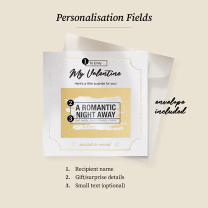 Personalised Valentine’s Scratch-Off Surprise Card