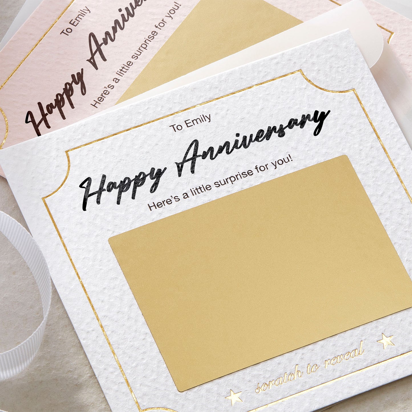 Personalised Scratch-Off Anniversary Surprise Card