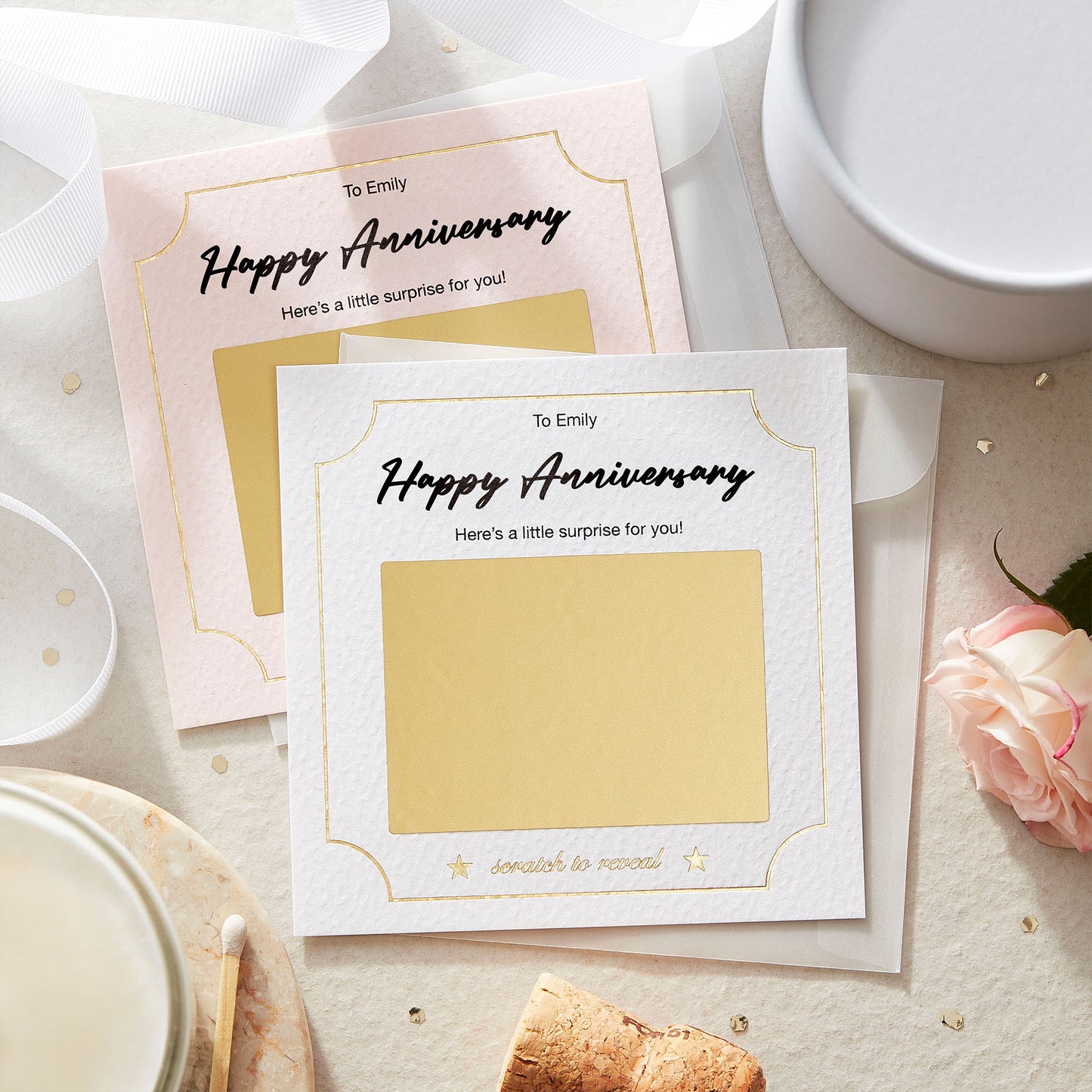 Personalised Scratch-Off Anniversary Surprise Card