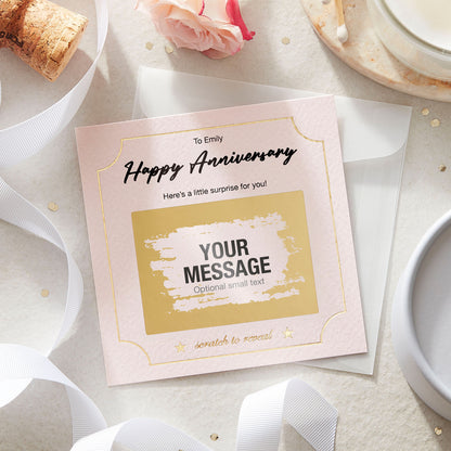 Personalised Scratch-Off Anniversary Surprise Card
