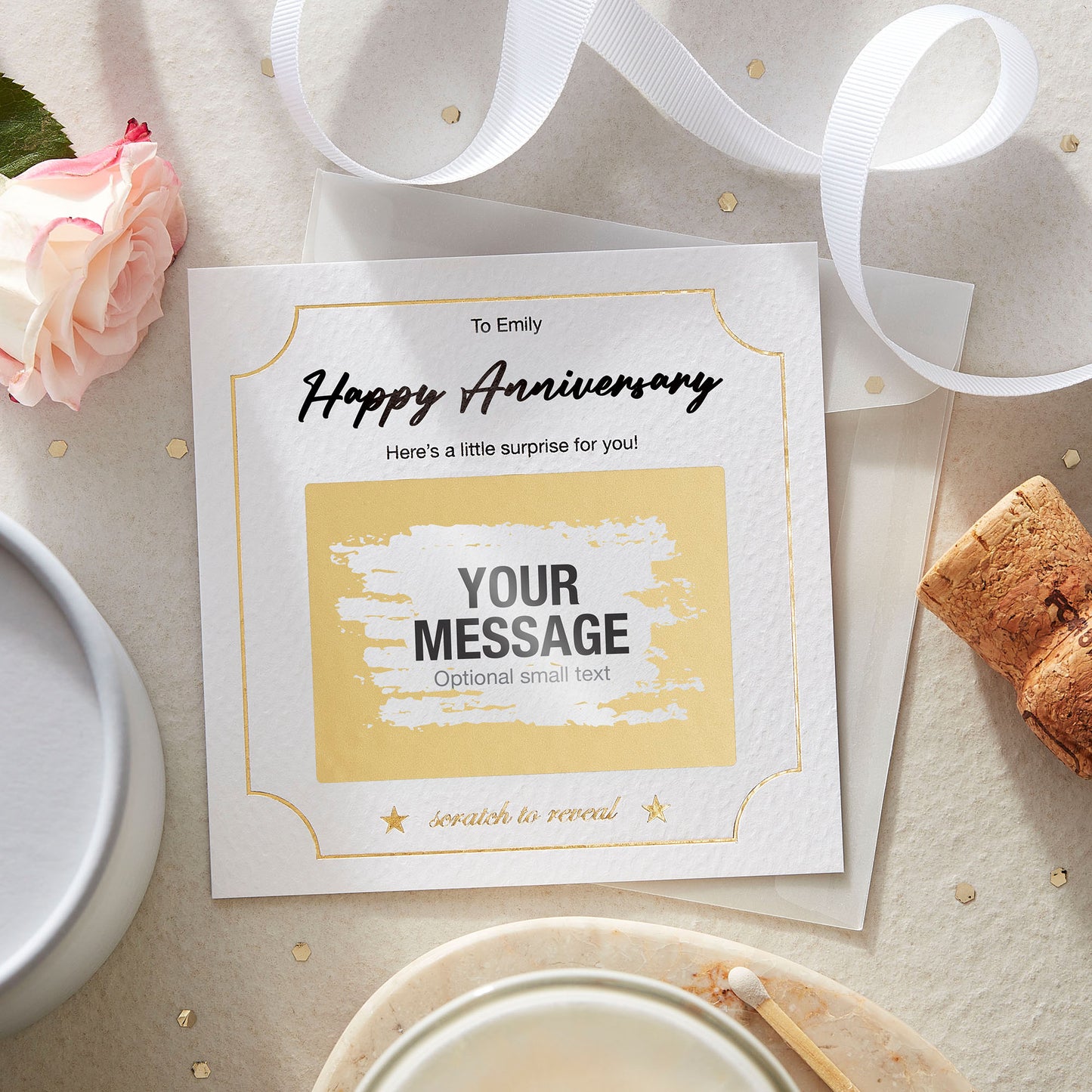 Personalised Scratch-Off Anniversary Surprise Card