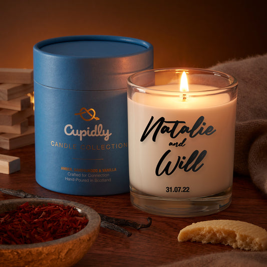 Personalised Scented Candle for Date Nights & Cosy Evenings