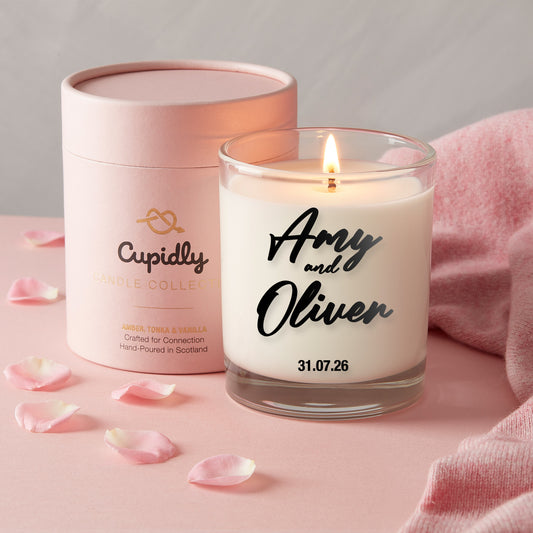Personalised Scented Candle Love Gift