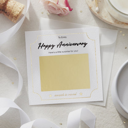 Personalised Scratch-Off Anniversary Surprise Card